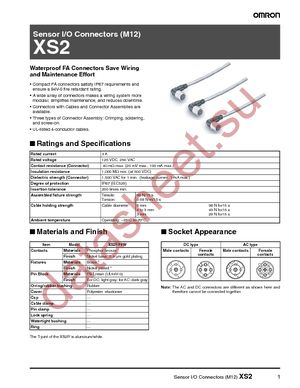 XS2M-D421 datasheet  